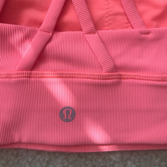 Lululemon Energy Bra High Neck Long Line Rib *Medium Support Size 6 - Picture 4 of 7